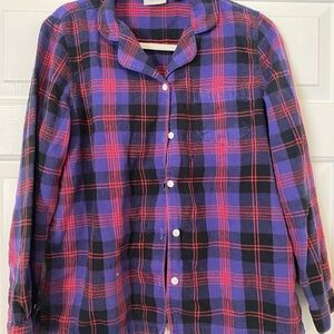 L.L. Bean Purple and Red Plaid Shirt